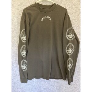 Darc Sport Wolves Club Premium Vintage Tshirt Brown Long Sleeve Graphic 930-1000
